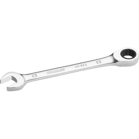 Llave combinada Stanley con carraca 12mm, herramienta manual profesional, doble función fija y estrella, ideal para mecánica y bricolaje, acero resistente (1/4)