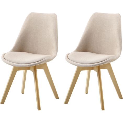 Set aus zwei skandinavischen BIMS Stühlen TAUPE