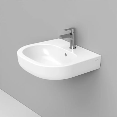 Lavabo sospeso 55x48 cm linea Mirto con troppo pieno e foro rubinetto (1/4)