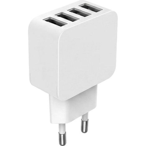 Compatible avec un adaptateur secteur à charge rapide USB A 5,4 A à 4 ports, blanc. (1/5)