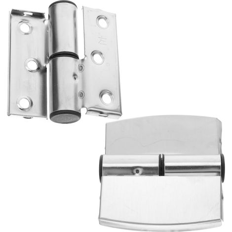 charnières de porte pliantes en acier inoxydable argenté (1/5)