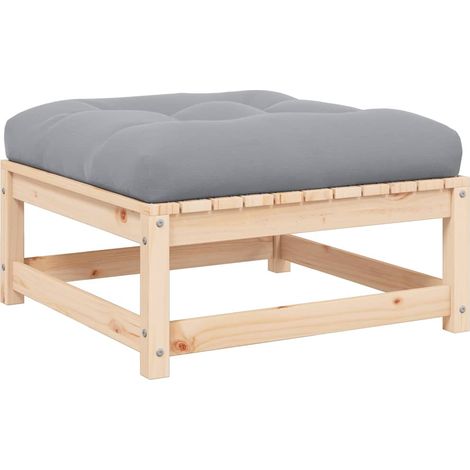 Canapé de jardin Canapé Repose-pied relax - avec coussin Pin massif BV553065 - BonneVie (1/5)