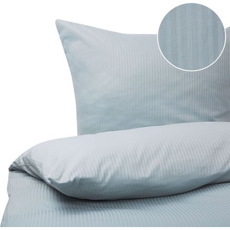Bettwäsche-Set AVONDALE Baumwollsatin 220 x 240 cm Grau