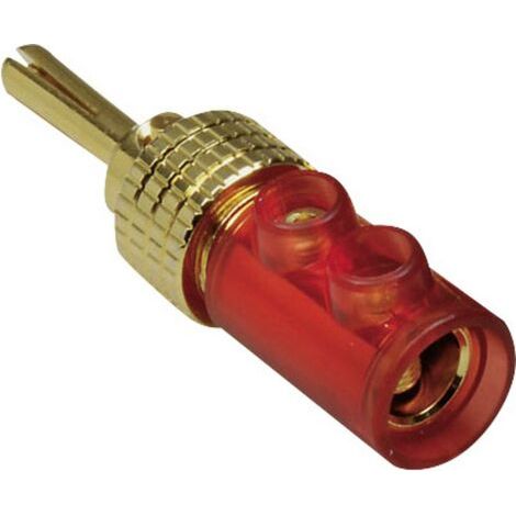 TRU COMPONENTS Fiche banane mâle, droit Ø de la broche: 4 mm rouge 1 pc(s) S655181 (1/3)