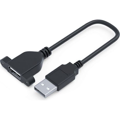 Câble d'extension USB 3.0 vers USB 2.0 mâle-femelle de 0,3 m avec vis pour appareils électroniques - Gadget-USB2.0-2m- (1/5)
