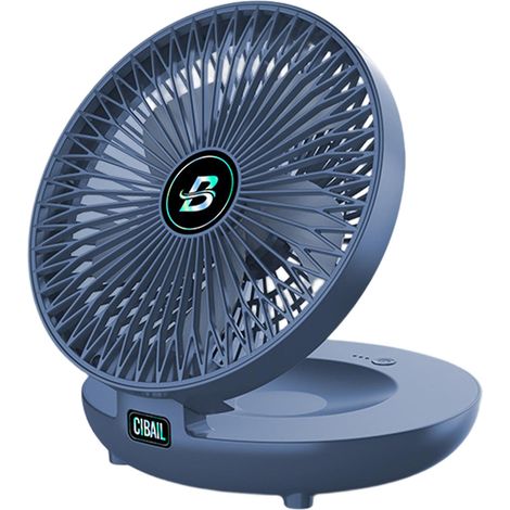 Ventilateur de plafond/ventilateur de table, mini ventilateur de plafond pour usage domestique, batterie 1200 mAh, pliable. (1/2)