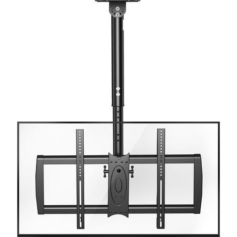 Support TV Plafond adapte à la Plupart des écrans Plasma LED LCD de 37-75 Pouces avec VESA Maximum 600x400mm chargé jusqu'à 50 kg Support TV pivotant et inclinable réglable en Hauteur (1/5)