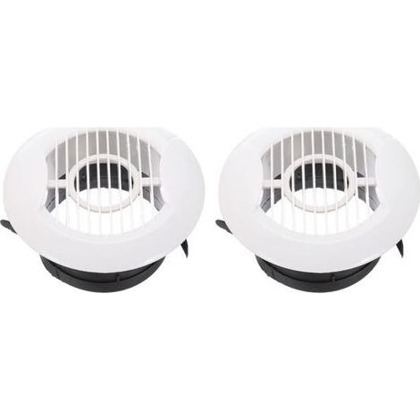 75 mm rundes Lüftungsgitter, 2er-Set ABS-Deckenlüftungsgitter mit integriertem Diffusor für Bad, Küche, Wohnzimmer (1/5)