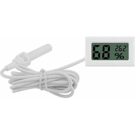 1 Thermomètre Hygromètre, Sonde Externe 1,5m, Écran LCD, Précision +/-1°C, Pour Reptile Aquarium Incubateur (1/4)