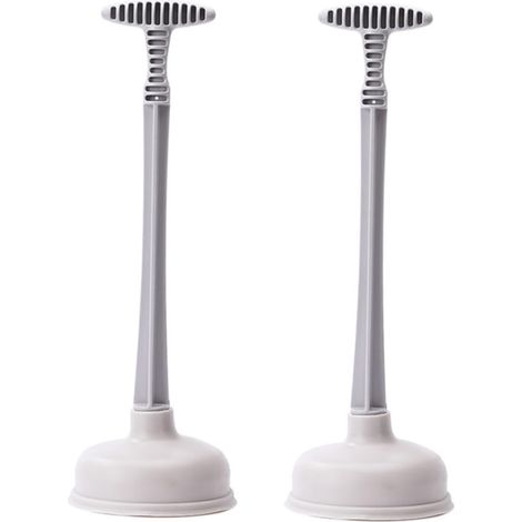 Juego de 2 aspiradoras sanitarias para desatascar y limpiar, para uso doméstico y de oficina, color gris.