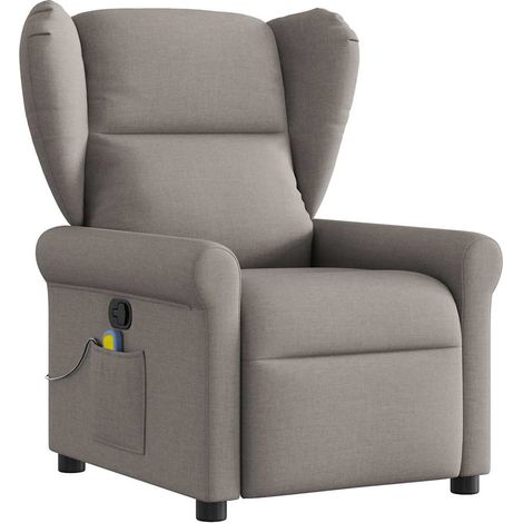 Maison Exclusive - Massagesessel Taupe Stoff