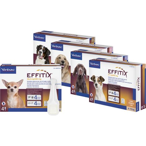 ANTIPARASSITARIO 'EFFITIX' 'Cane Large' da 20 a 40 kg - 4 pipette ml 4,4  - VIRBAC