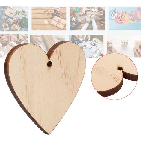 10 Rondins en Bois Naturel pour Ornements de Noël à Accrocher - Décoration Artisanale de Sapin avec Corde (Lot de 10) (1/3)