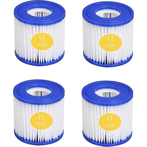 4er-Pack Pool-Filterkartuschen, VI-Filter für Pool, Whirlpool, Miami, Vegas, Monaco, Palm Springs, Größe 6-58323