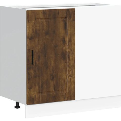 Armadio da cucina Porto regolabile pratico contenitore 86 x 46 x 81,5 cm in legno multistrato rovere fumo 020050509