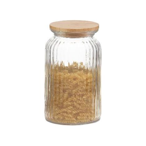 ANDREA HOUSE MS72138 Bote Cocina Vidrio Bambú 1200Ml - ref: MS72138