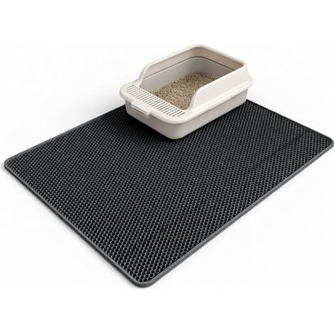 Tapis anti-sable pour bac à litière double couche épaissi modèle 33