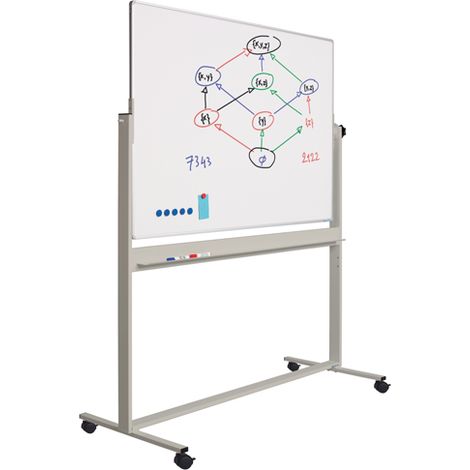 Tableau blanc Mobile - Double Face - Magnétique - 120 x 180 cm (1/5)