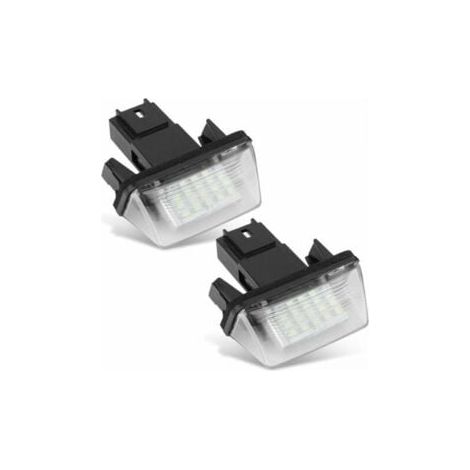 2 pièces Lampe de Plaque d'immatriculation de Voiture à 18 DEL Gauche et Droite pour C3 2002-2009 / BERLINGO / 306 307 406 5008 (1/4)
