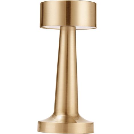 Lampe de table LED portable en métal avec capteur tactile - Lampe de chevet avec 3 niveaux de luminosité - Veilleuse en métal pour chambre d'enfant, chambre à coucher, salle à manger, hôtel Doré (1/5)