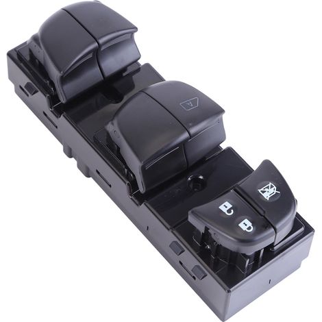 Interruptor de ventanilla principal del lado del conductor (25401-6LA0A) - Pulsador, manual, negro - Compatible con Nissan Sentra 2020-2023