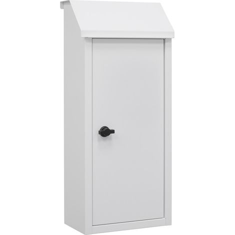 ARREGUI Panera SP008BN-P Buzón Exterior Grance para Pan, Buzón de Correo de Acero para Barras de Pan y Periódicos, Panera Exterior, Gran Capacidad, Sin Llave, Apertura de Pomo, Blanco (1/4)