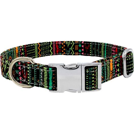1 collier pour chien, toile, réglable, fermoir métallique, pour chiens de petite à grande taille (1/5)