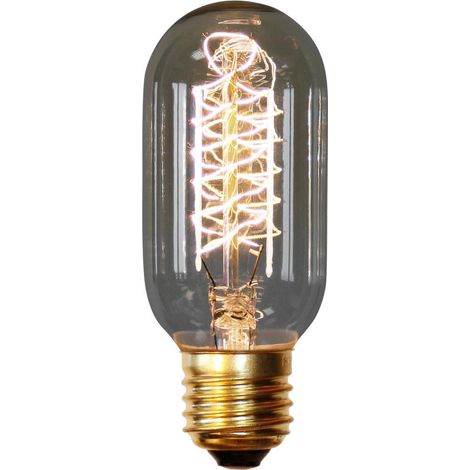 Edison Valve filaments Bulb - 11cm Transparent Brass, Glass, Metal
