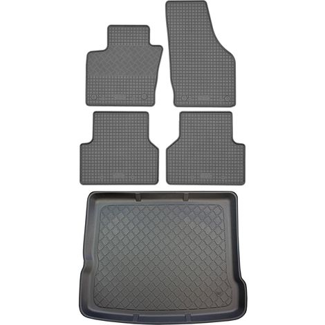 Ensemble de tapis de sol en caoutchouc pour Audi Q3 SUV (5 portes) de 08.2011 à 06.2018 : tapis de sol de voiture et tapis de coffre. (1/5)