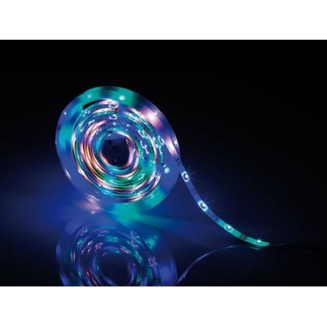 Bande à LED solaire - - 900 LED 3 m - Multicolore - Extérieur (1/4)