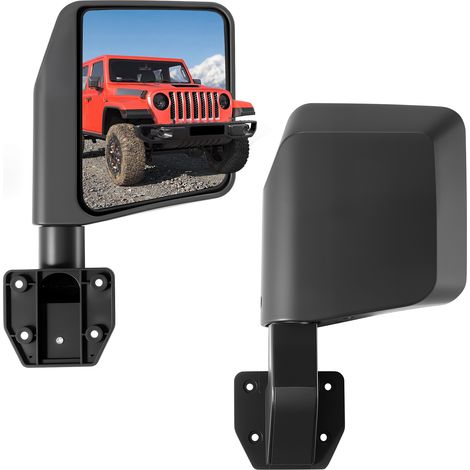 VEVOR Specchi Laterali Off-Road per Porte Tubolari Jeep, Coppia di Specchi Laterali per Porte Tubolari, Compatibili con Jeep Wrangler CJ7 YJ TJ JK JL, Gladiator JT e Cherokee XJ, Regolazione Manuale (1/5)