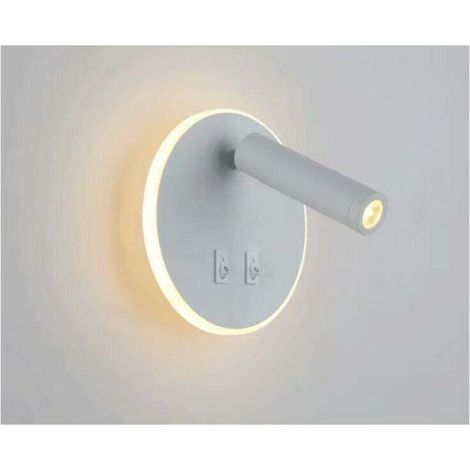 400 rond blanc 3000k salon chambre lampe de lecture réglable Creative Nordic chevet applique salon fond applique murale,pour la lecture, l'éclairage (1/5)