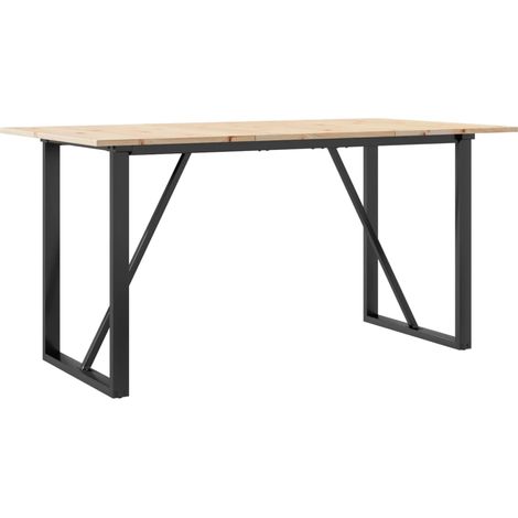 Maison Exclusive - Esstisch O-Gestell 160x80x75 cm Massivholz Kie