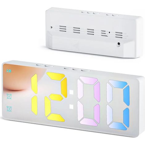 Couleur LED réveil numérique à température acoustique (1/5)