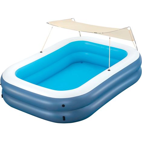 Piscine familiale Gonflable avec Parasol 2,54 m x 1,78 m x 1,40 m (1/5)