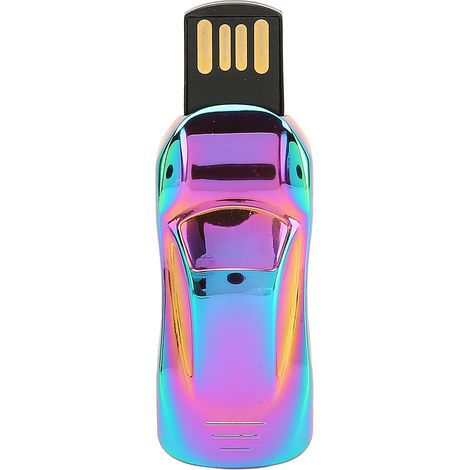 Clé USB en forme de voiture de sport, mini clé USB 2.0 en métal, 64 Go, compatible PC, ordinateur portable et voiture. (1/5)