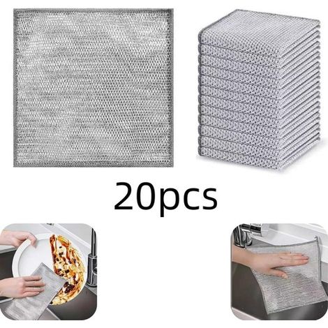 Essuie mains torchons de table torchons de cuisine (argenté, 2020cm)