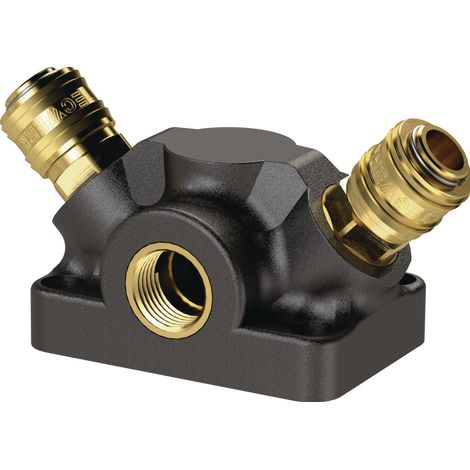 Caja de distribución roscada G 3/4 pulgada/26,44mm HI, 2 acoplamientos DN 7,2 TECWERK (1/2)