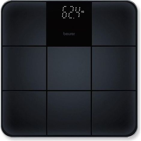 Beurer GS 235 Bilancia in Vetro con Superficie Antiscivolo Nero
