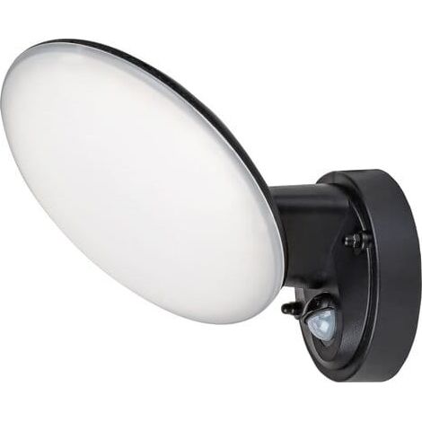 Applique esterna moderna con sensore LED 12W nera Varna