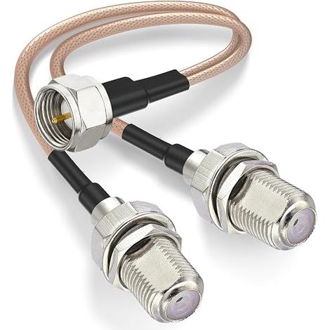 RG316 15cm Male to Dual Female Splitter Cable 50 Ohms (1/5)