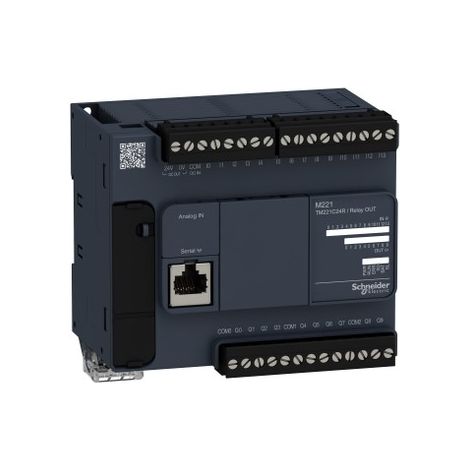Schneider TM221C24R Modicon M221, 24-E/A-Relais-Steuerung, serielle Schnittstelle, 100/240 VAC – PV: 10 – RL: 18 – SV: 1,10