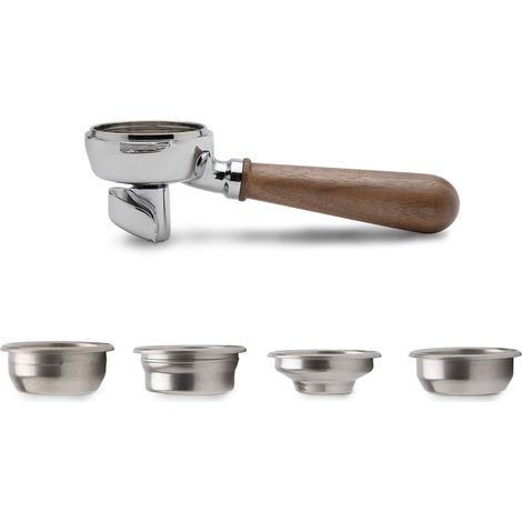 LELIT PLA582W, Portafiltro 2 vie LELIT58 con manico in legno di noce e beccuccio Coffee Slide (1/5)