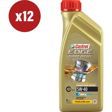 12 pezzi olio castrol edge td 5w-40 q3 titanium 1l