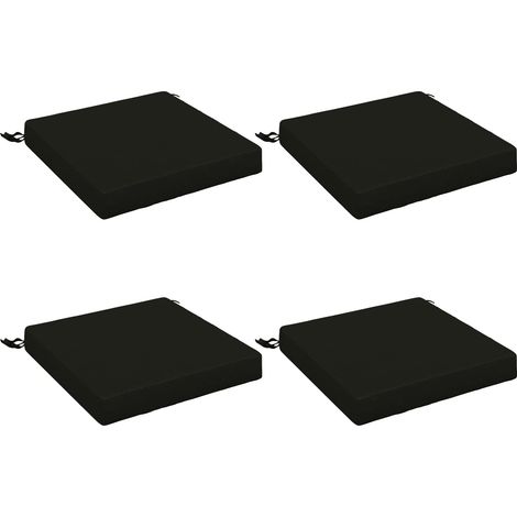 Coussins de siège 4 pièces SOEST 4 pc 100 % polyester Noir vidaXL