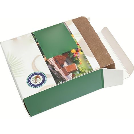 Brique de fibre de coco enrichie en nutriments, substrat universel pour la culture des plantes, idéal pour le jardinage et l'agriculture, 10 cm / 3,94 pouces (1/5)