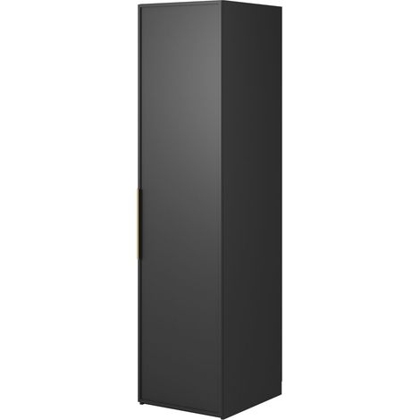 Selsey Frame - Kleiderschrank 1-türig mit Kleiderstange, 50 cm, schwarz (1/5)