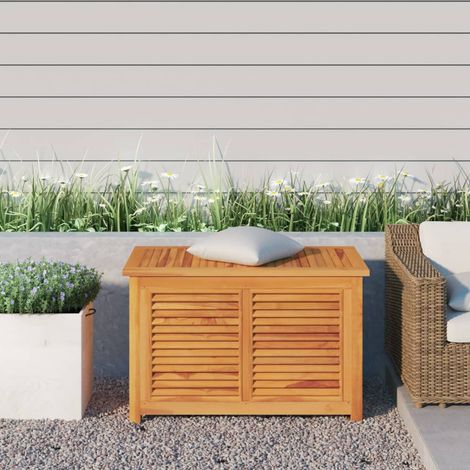 Boîte de rangement de jardin et sac 90x50x58 bois massif teck (1/5)