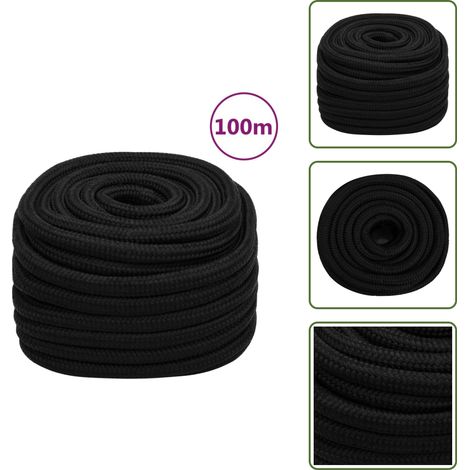 Arbeitsseil Schwarz 20 mm 100 m Polyester - Arbeitseil - Polyester Seil - Schnur - Baumarkt Zubehör - Gartenseil (1/5)