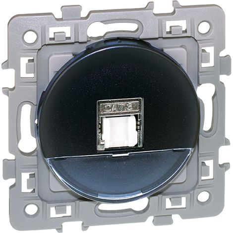 Prise RJ45 UTP Cat.5E (grade 1) - SQUARE Anthracite - Eur'Ohm